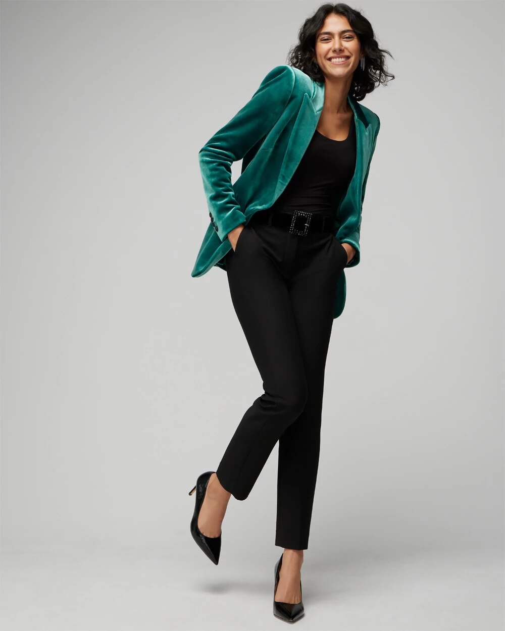 WHBM Velvet Editor Blazer